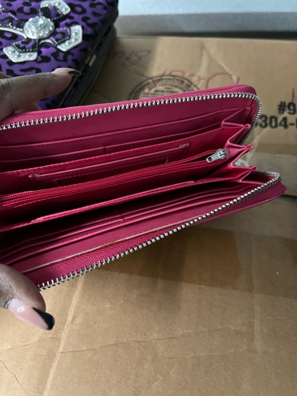 Women's Zip-Around Wallet - Pink